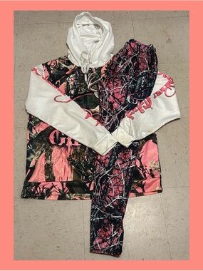 Pink Camo Hoodie and Jogger Set